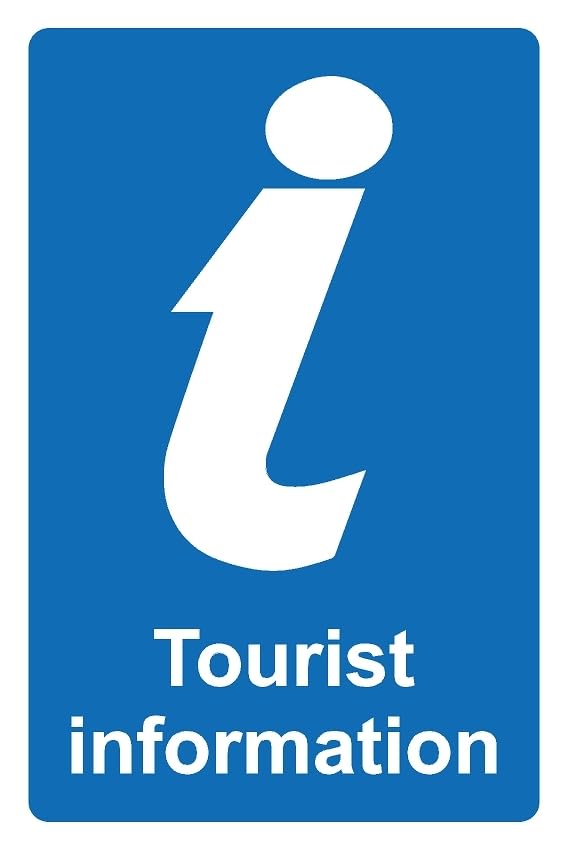 Tourist information public sign - Self adhesive sticker (400mm x 300mm)