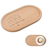 lafo Beste Freundin persönliches Geschenk | Tablett mit Gravur Freundschaft | Geschenk Frauen Geburtstag | Weihnachten Geburtstag | Holz Deko für Badezimmer Küche Kerzen Kosmetik Kleinen Gegenständen