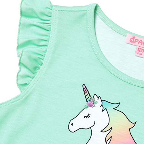 Unicorn Nightgowns Toddler Girls & Dolls Matching Flutter Sleeve Night Dresses