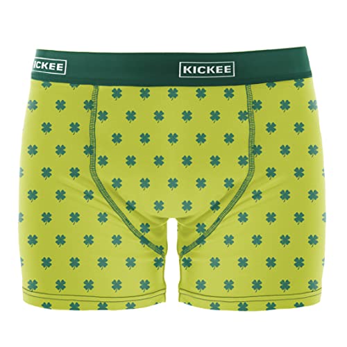 KICKEE Men’s Lucky Clover Boxer Briefs and Shorts, Mens Underwear, Lightweight and Breathable