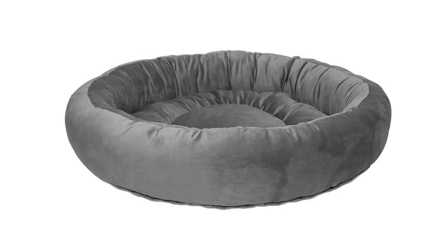 Dreamland Doggys Grey Color Round Shape and Reversible Cover Soft Velvet Dog Bed for Sleeping and Non-Slip Bottom Pet Bed for Dog (XXL) (B0CYQ8769K) Amazon Price History, Amazon Price Tracker