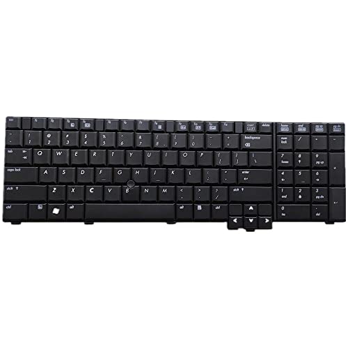 Tastiera Di Ricambio Per HP EliteBook 8530P - Layout UK Nero Con Puntatore - Keyboards4Laptops