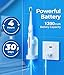 TEETHEORY Electric Toothbrush with Travel Case, Sonic Toothbrush for Adults with 8 Brush Heads for 2-Year Use, 40000 VPM Deep Clean Rechargeable Toothbrushes Last 30 Days with 5 Modes White