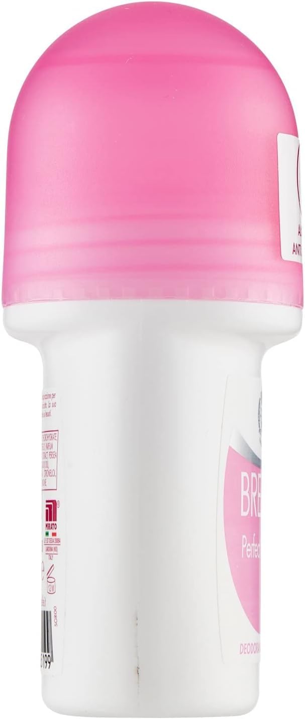 12 x Breeze PerfectBeauty Deodorant Roll-On 50 ml + 1 Packung Talkum Felce Azzurra gratis, Beutel mit 100 g
