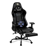 BOSMILLER Gaming Chair with Footrest and Massage,Ergonomic Rocking Office Chair,High Back Game...