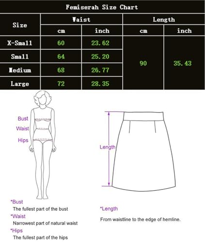 Femiserah Women's Elastic High Waist Pleated Solid Color Bubble Skirt A-Line Lantern Long Skirt3