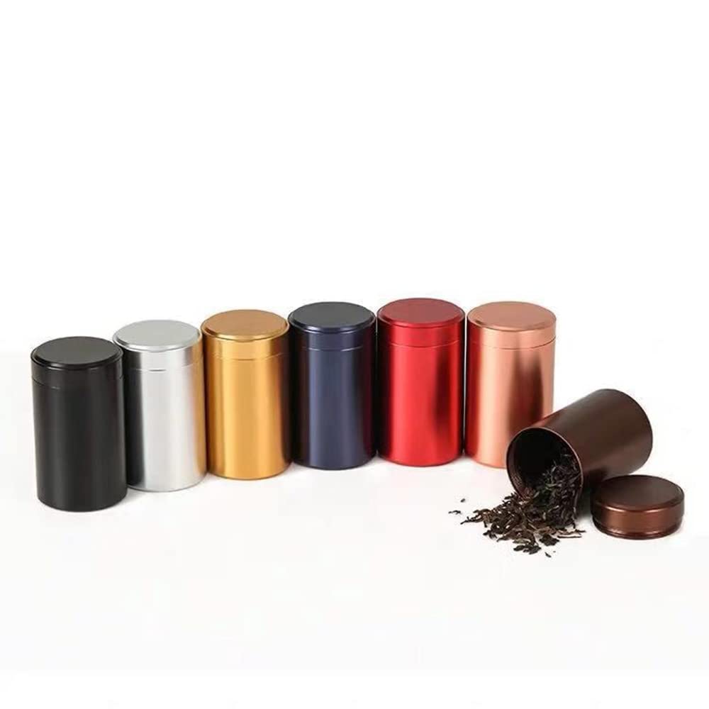 Smell Proof Containers, 1.7 Oz Aluminum Storage Jar Portable Airtight Container Bottle, Mini Tea Tins For Spices Coffee Teas Herb Traveling