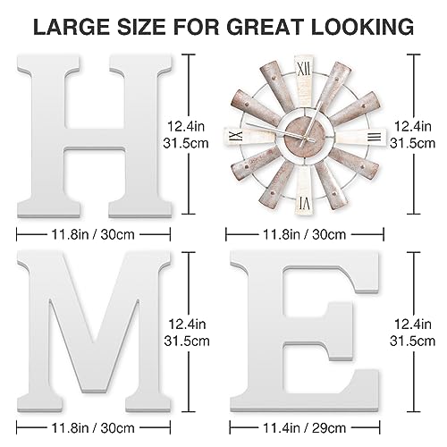 ZAZIWZ-Farmhouse-Home-Signs-with-Windmill-Clock-Wall-Decor-Rustic-Home-Letters-Wall-Art-for-Living-Room-Kitchen-Entryway-Dining-Room-Bedroom-white ZAZIWZ Farmhouse Home Signs with Windmill Clock Wall Decor Rustic Home Letters Wall Art for Living Room Kitchen Entryway Dining Room Bedroom white