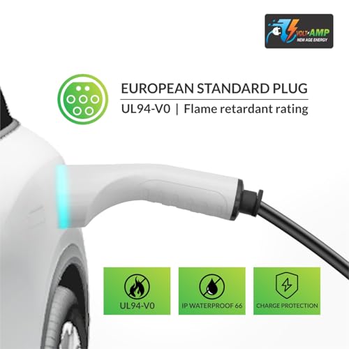 Image of 3.5kW Portable EV Charger - 16A Smart Charging | IP67 Waterproof | Long 5m Cable | Adjustable Current | RCD Safety | 5-Year Warranty | for Tata Nexon, MG ZS, Kia EV6 & More
