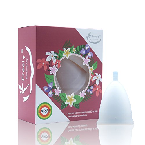 Freel Menstrual Cup,COLORANTS-Free,Premium Quality Medical Grade Silicone，Alternative Solutions to Pads and Tampon,1 Pack＆Carry