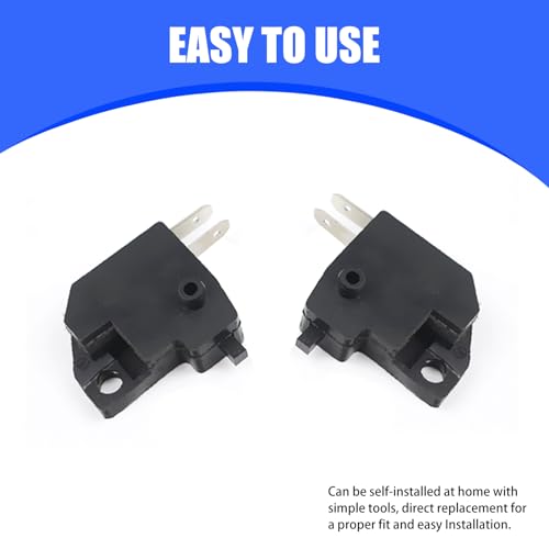 Sodcay 2 PCS Motorcycle Right Brake Light Switch, Right Front Hydraulic Brake Master Cylinder Light Stop Switch Kit, Handlebar Awitch Replacement, Universal for Motorcycles Off-Road Vehicles (Black) - Thumbnail 4