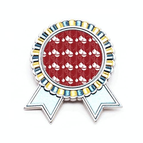 Broche rouge motif blanc pour médaille de récompense : l'atout de vos cérémonies
