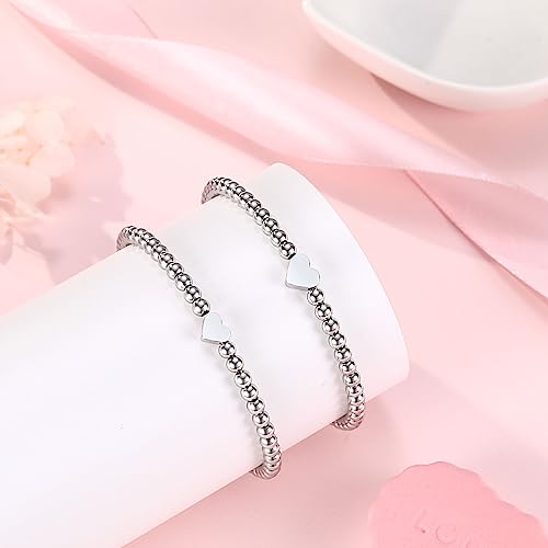 UPROMI First Day of Daycare/Preschool/Kindergarten/1st Grade/2nd Grade Gift, Back to School Bracelet Mommy and Me3