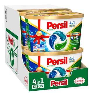 Persil Detergente universal 4 en 1 de profundidad (8 x 16 lavados), detergente universal con tecnología de limpieza profunda, detergente completo para ropa pura y frescura higiénica para la máquina