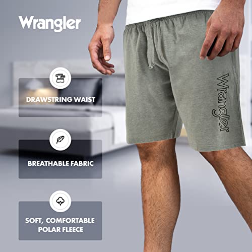 Wrangler Gym Shorts For Men – Fleece Mens Athletic Shorts, 9” Mens Sweat Shorts Heather Grey #TOP4