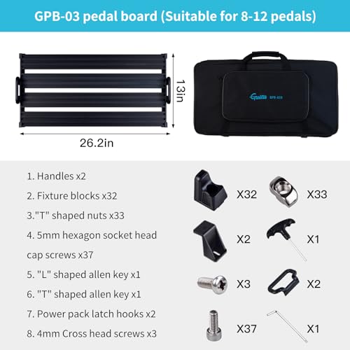 Professional Guitar Pedalboard with Case