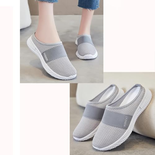 Mules Clogs for Women Diabetic Air-Cushion Slip-On Walking Shoes Lightweight Platform Mesh Mules Sneaker Sandals Orthopedic Slippers Backless Sneakers3