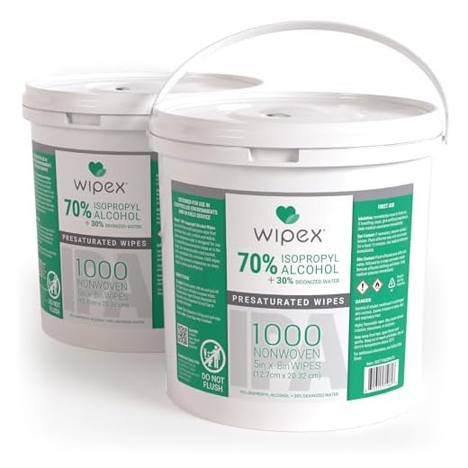 Wipex 70% Isopropyl Alcohol Wipes for Electronics, 1000 Large Alcohol Wipes, Use in Cleanroom Wipes for Cleaning Equipment, Electrical Components, Monitor Cleaning, Phone Wipe, Large Alcohol Wipes Bulk (2 pack, 2000 wipes)