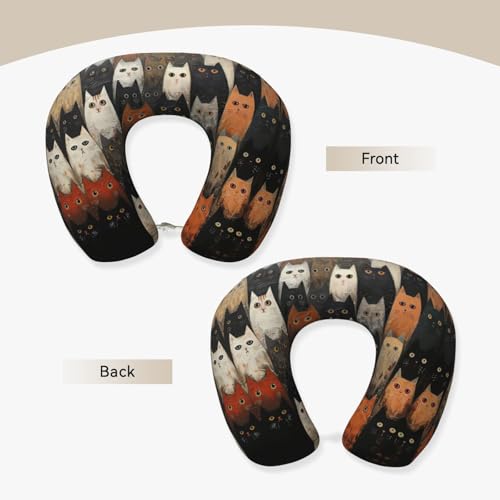 Almohada de viaje cómoda con diseño de gato tamaño estándar miniatura 3