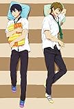 Japanese Anime Free! Haruka Nanase & Makoto Tachibana Male Throw Pillow Cover Case Dakimakura BL Hugging Body