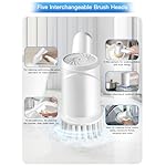 Electric Spin Scrubber - Cordless IPX7 Waterproof Shower Scrubber with 2 Speed Settings and 6 Replaceable Heads，Electric Cleaning Brush for Bathroom，Kitchen and Windows - Image 4