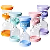 reloj arena dibujo ⏳【Cinco opciones de tiempo】Este colorido set de relojes de arena para niños incluye cinco relojes de arena con temporizadores de 3, 5, 10, 15 y 30 minutos. Fabricados con resistente vidrio borosilicato y plástico, estos relojes de arena son duraderos y fáciles de sostener, incluso para manos pequeñas, perfectos como timer para las rutinas.