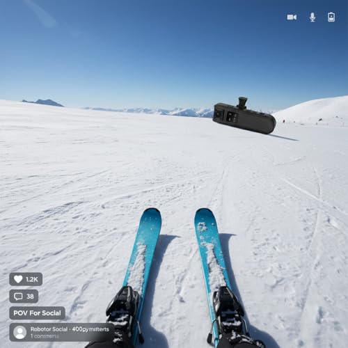 Caméra 2K stabilisée au format bodycam compacte d'ingénierie