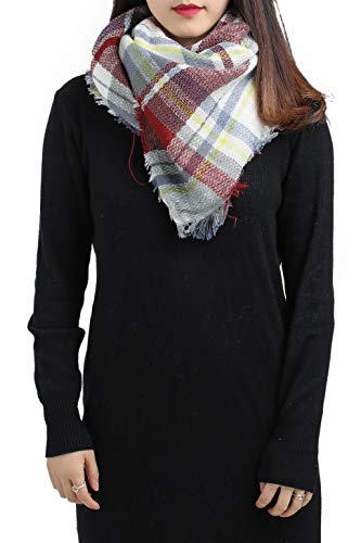 Spring Fever Plaid Checked Tartan Scarf Wrap Shawl.3