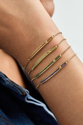 Image of Alex and Ani Pave Bolo Birthstone Bracelet - Stainless Steel Gold /Silver, Perfect for Stacking, Adjustable Birthstone Bracelet for Women, Ideal Gift Jewelry