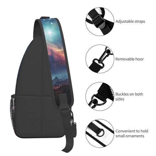 Bolso Sling Bag Negro para Mujer y Hombre miniatura 4
