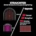 TYMO Hair Straightener Brush - Upgraded Ionic Plus Straightening Brush with Dense Bristles, 16 Temps, Dual Voltage | Ceramic Hot Comb for Women | Flat Iron for Thick Curly Hair, Black