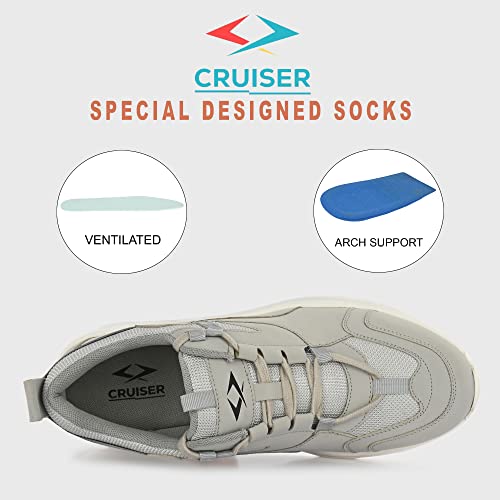 Image of Cruiser Mens Trainers Fashion Chunky Shoes| Lightweight Comfy Breathable Gym Sneakers | Walk Tall in Comfort - Block Heels for Day to Night |Comfortable Sports Footwear Casual (Dexter)