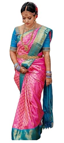 Sari Kanjivaram de luxe en jacquard Banarasi traditionnel pour l'élégance des femmes