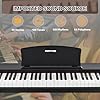 MSTNE Digital Piano 88 Key Weighted with Piano Bench, 88 Key Full Size Semi Weighted Keyboard Piano, Electronic Piano for Beginner,with Adjustable Stand,Carrying Case,Sustain Pedal,Headphone (Black)