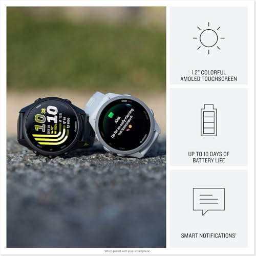 Image of Garmin Forerunner 170, GPS Running Smartwatch, Advanced Training Metrics and Recovery Insights, Black with Black /Amp Yellow Band