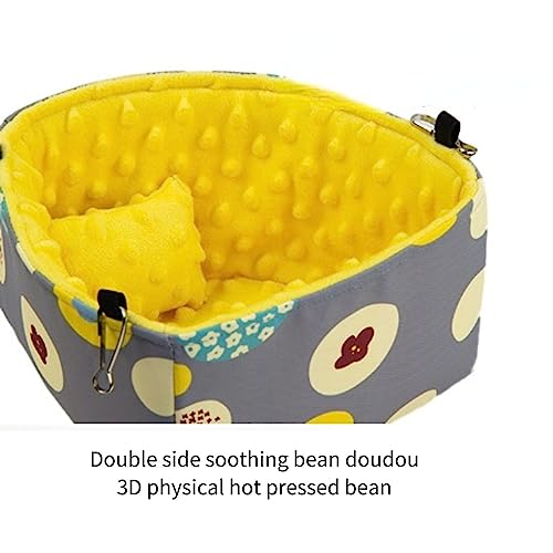 Image of Parrot Cockatiel Warm House Bird Nest Bed Hanging Hammock Birds Sleeping Bed Parrot Hideway Bed Fleece Washable for Parrot Parakeet Cockatiels Budgies Lovebird (Small,Blue)