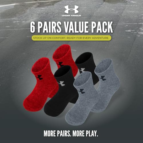 Image of Under Armour boys Multi Pack Essential Quarter Sock