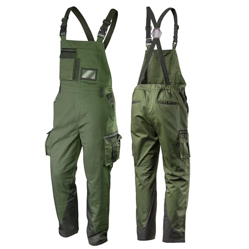 NEO TOOLS Peto Camo, color verde oliva, resistente, trabajo, taller, tallas S-XXL, verde oscuro, Einheitsgröße-L