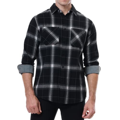 Men’s Flannel Shirts Long Sleeve Casual Button Down Flannel Plaid Shirts for Men Camp Hiking2