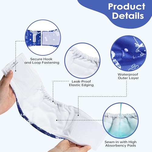 Image of 5 Pack Dog Diapers Male Reusable Belly Bands Washable for Large Male Dogs, High Absorbency for Puppy & Doggy, Size XL