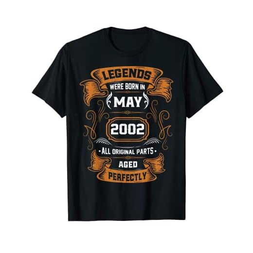 Legends were born in May 2002 regalo de cumpleaños Camiseta