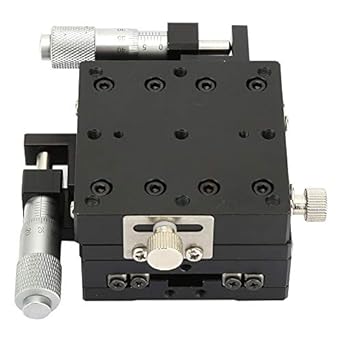 Linear Stage, SEMY60-AS 60 * 60 * 40mm Micrometer XY Axis Adjustable Manual Displacement Linear Stage Sliding Table