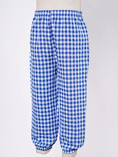 easyforever Kids Girls Boys Plaid Harem Pants Straight Leg Sweatpants Bloomers Casual Joggers Trousers Lounge Bottoms4