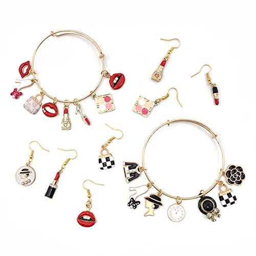 Tangser 31 Pcs Assorted Red Plated Enamel Pendants Necklace Bracelet Charms, Animal Fruit Charm Pendant Diy For Necklace Bracelet Jewelry Making And Crafting #TOP6