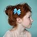 BOENBE LOVED Baby Hair Bows Clips Fully Lined Grosgrain Boutique Solid Ribbon Mini Bows for Girls Teens Infants Kids Toddlers Newborn 2pcs Colors in Pairs (black.)