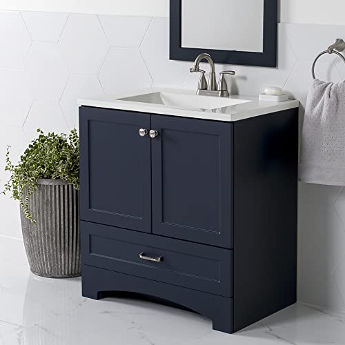 Spring Mill Cabinets Emlyn Bathroom Vanity With Sink, Deep Blue #TOP1