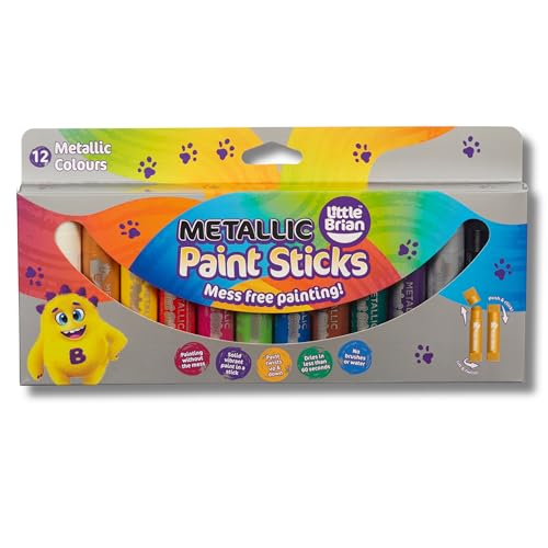 Little Brian Paint Sticks - Metallic 12 pk