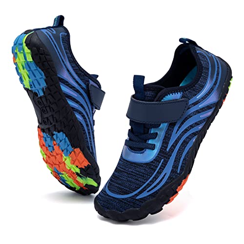 Image of Kids Boys & Girls Water Shoes Lightweight Comfort Sole Easy Walking Athletic Slip on Aqua 5 Toe Sock(Toddler/Little Kid/Big Kid) U221WZ546.SA-Navy-32