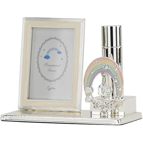 はせがわ（Hasagawa） Hasegawa Pet Memorial Rainbow Photo Frame with Keepsake Bone Compartment and Swarovski Charm Cover
