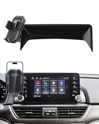 Image of PZK Car Phone Mount for Honda Accord 2018-2022 Sport SE /EX /EX-L /Touring /LX Accessories 10th Gen Accord Only for 8-inch Screen 360 Rotation Auto Lock Phone Holder with Stroage Box Not Affect Vent